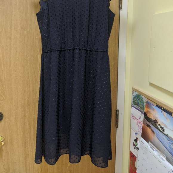 Navy Polka Dot Dress - Picture 5 of 5